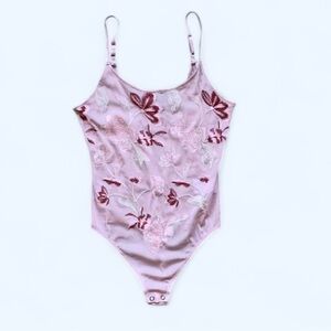 Express Floral Mesh Thong Bodysuit | Small | EUC | Fairycore